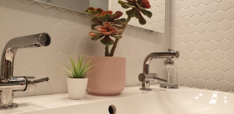 Hexagonal hexágono mosaico azulejo de cerámica blanco mate pared azulejo baño azulejo cocina azulejo backsplash WC - MOS11B-0111