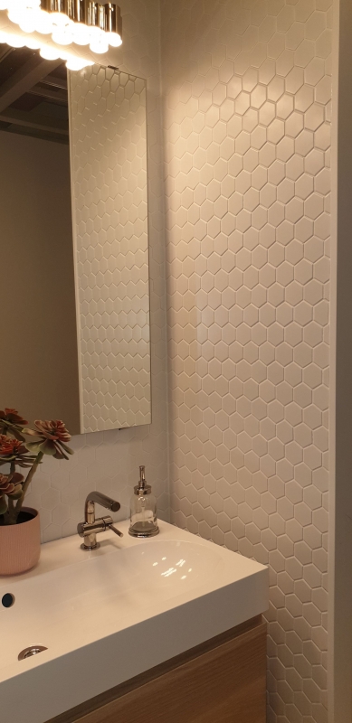 Hexagonal hexágono mosaico azulejo de cerámica blanco mate pared azulejo baño azulejo cocina azulejo backsplash WC - MOS11B-0111