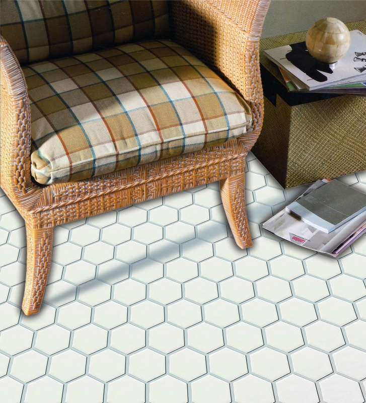 Hexagonal hexágono mosaico azulejo de cerámica blanco mate pared azulejo baño azulejo cocina azulejo backsplash WC - MOS11B-0111
