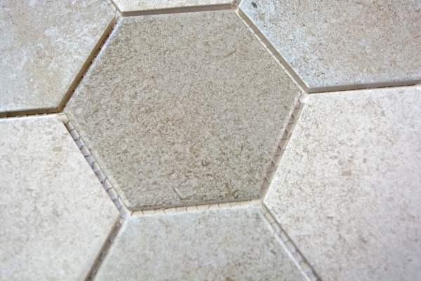 Muestra de mano mosaico azulejo cerámica gris hexágono cemento azulejo de cocina WC azulejo de baño MOS11F-0204_m