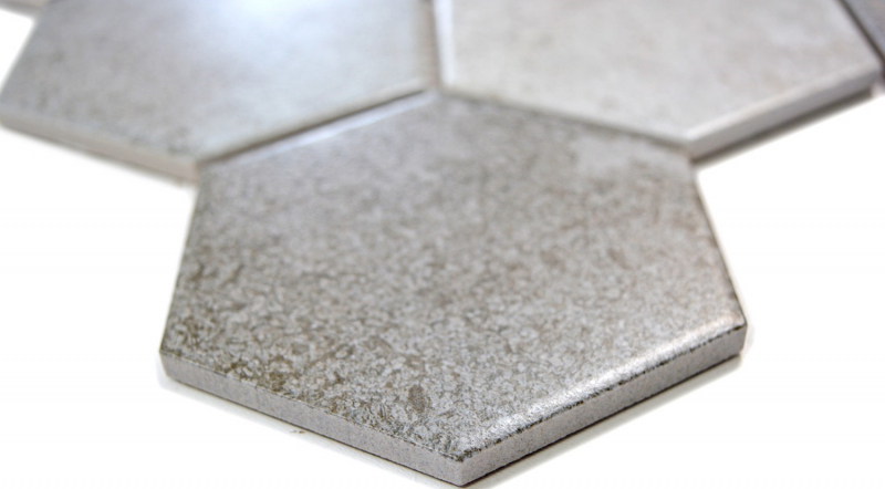 Muestra de mano mosaico azulejo cerámica gris hexágono cemento azulejo de cocina WC azulejo de baño MOS11F-0204_m