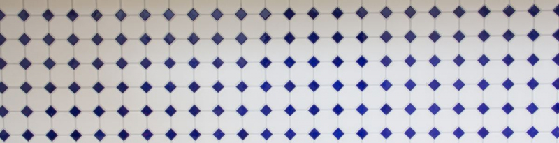 Muestra de mano mosaico azulejo cerámica azul octágono blanco mate azul brillante azulejo de la pared azulejo de baño MOS13-OctaG464_m