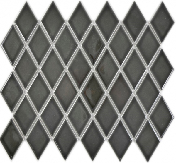 Retro mosaico de azulejos de cerámica diamante negro brillante ducha salpicaduras de azulejos backsplash cocina MOS13-DS0301
