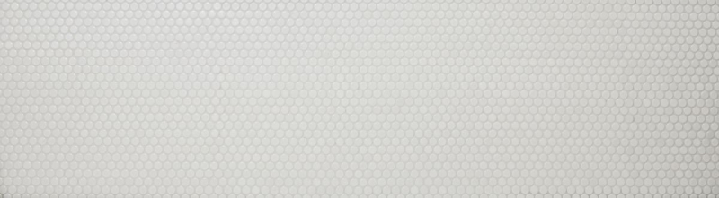 Muestra de mano botón mosaico LOOP redondo mosaico blanco brillante pared cocina ducha BAD MOS10-0102_m