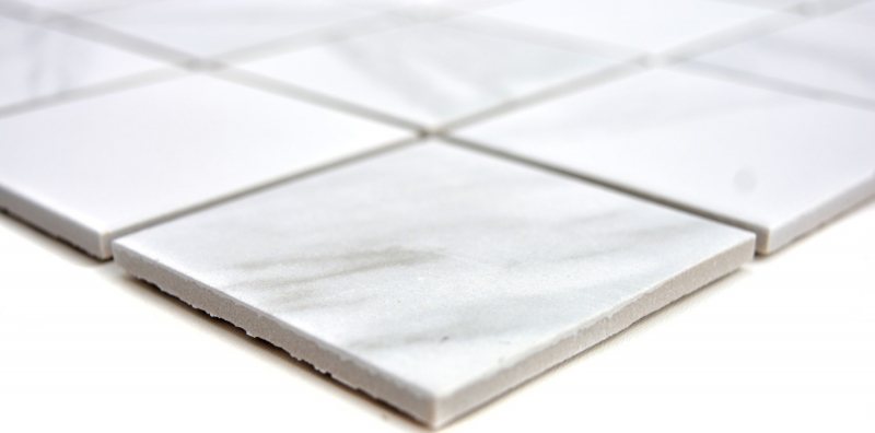 Mosaico de azulejos Carrara mirada blanco gris cerámica baño azulejos backsplash cocina MOS16-0102_f | 10 esteras de mosaico