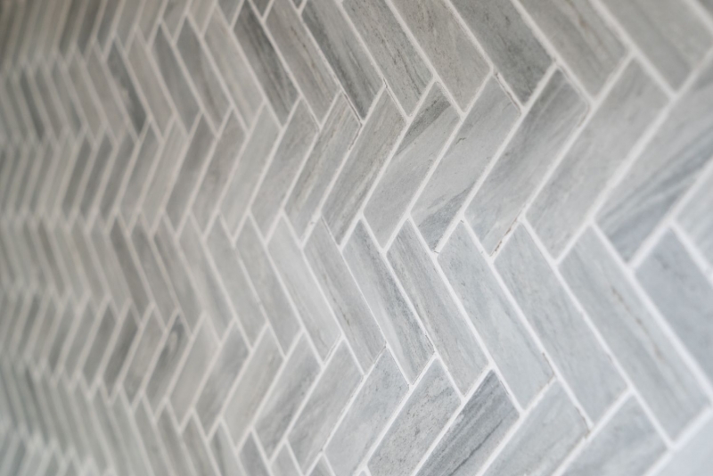 Espiga mosaico azulejo efecto piedra cerámica gris ducha salpicaduras azulejo backsplash MOS24-SO32