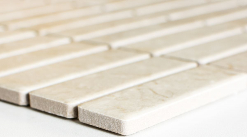 Mosaico de azulejos de cerámica barras de piedra mirada luz beige azulejos backsplash cocina MOS24-STSO45_f | 10 esteras de mosaico