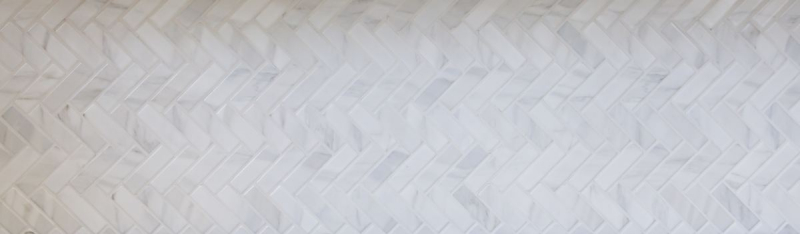 Muestra de mano mosaico azulejo cerámica espiga efecto piedra blanco azulejo backsplash cocina MOS24-SO10_m