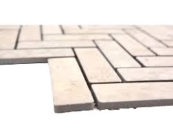 Espiga mosaico de azulejos de cerámica efecto piedra beige azulejos backsplash cocina MOS24-SO76