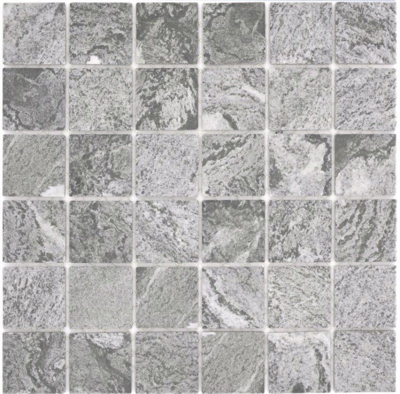 Azulejo de mosaico de cerámica de piedra natural mirada estructura gris baño azulejo backsplash MOS16-HWA4GY