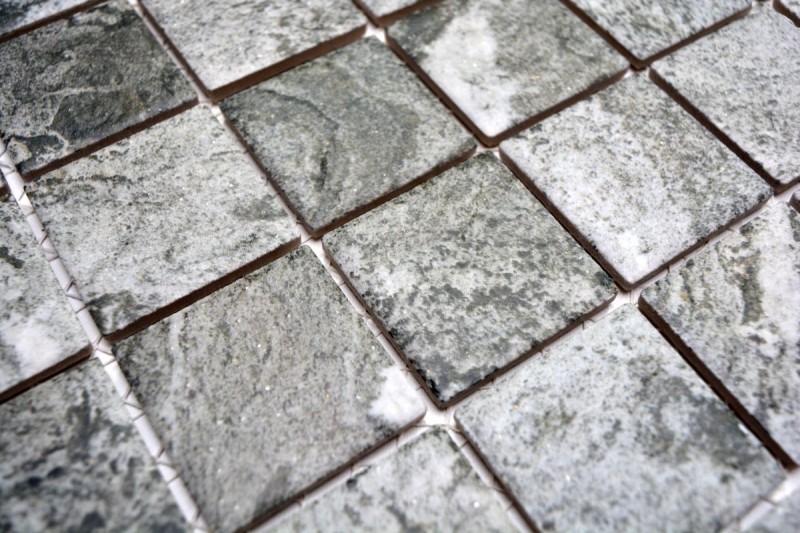 Azulejo de mosaico de cerámica de piedra natural mirada estructura gris baño azulejo backsplash MOS16-HWA4GY
