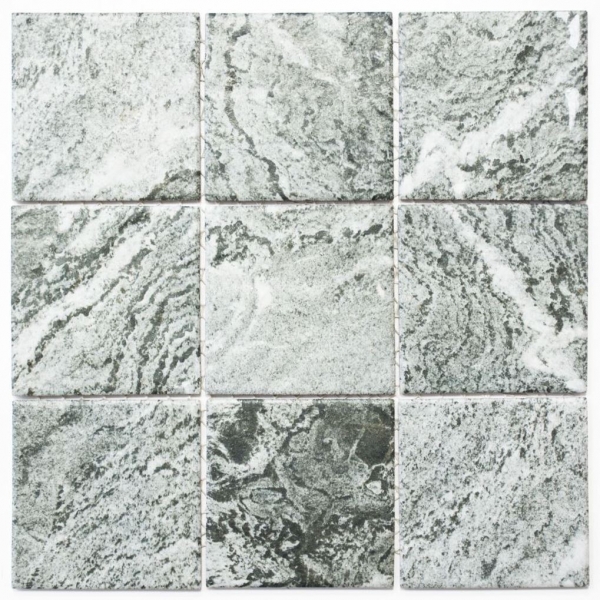 Muestra de mano mosaico azulejo cerámica efecto piedra estructura gris azulejo backsplash cocina MOS22-HWA9GY_m