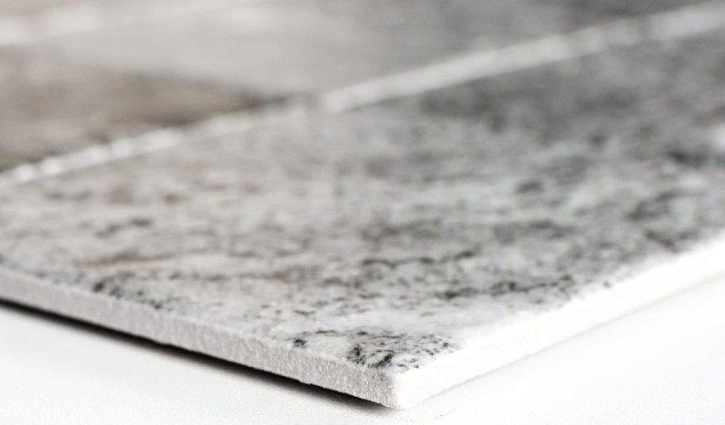 Mosaico de azulejos de pared de cerámica efecto piedra estructura gris azulejo backsplash cocina baño pared - MOS22-HWA9GY