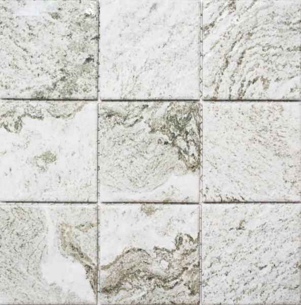 Muestra de mano mosaico azulejo cerámica efecto piedra estructura gris claro azulejo backsplash cocina MOS22-HWA9LG_m