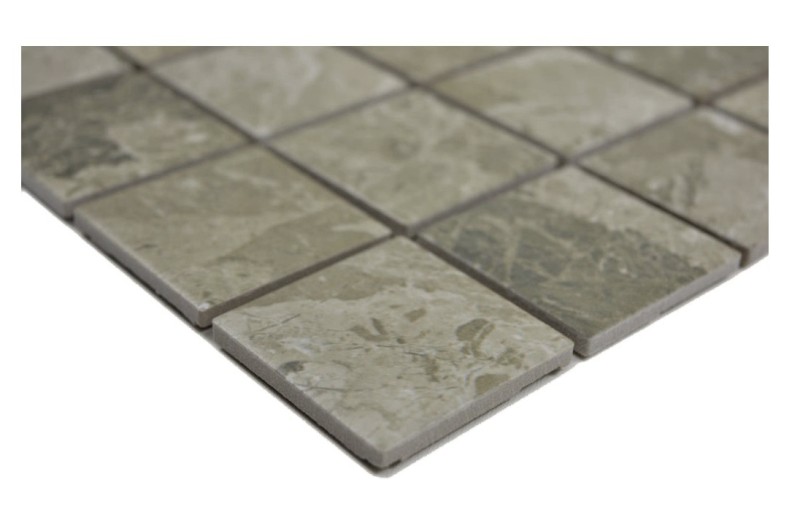 Azulejo de mosaico de cerámica de piedra natural mirada beige arena marrón estructura azulejo backsplash MOS16-AISO89