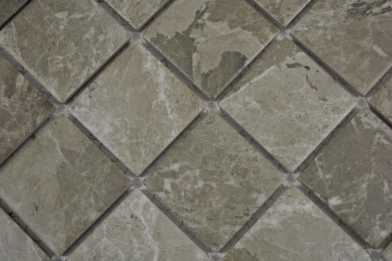 Azulejo de mosaico de cerámica de piedra natural mirada beige arena marrón estructura azulejo backsplash MOS16-AISO89