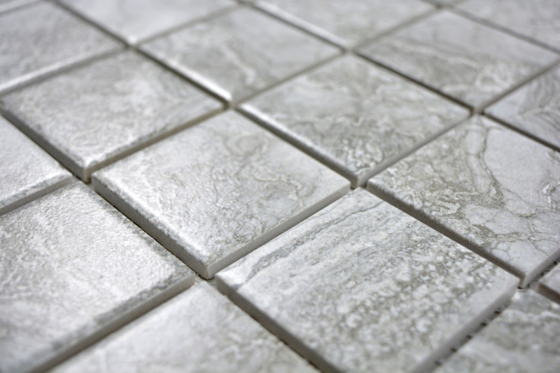 Mosaico de azulejos de piedra natural aspecto gris estructura baño azulejos backsplash MOS16-0204_f | 10 mosaico esteras