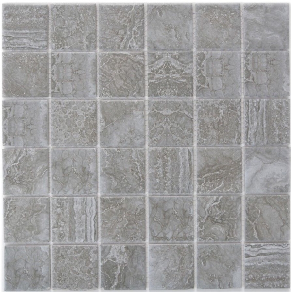 Muestra de mano mosaico azulejo aspecto piedra natural gris oscuro estructura azulejo backsplash cocina MOS16-0208_m