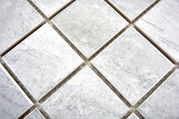 Mosaico de azulejos de piedra natural mirada estructura travertino gris azulejo backsplash MOS16-0211_f | 10 esteras de mosaico