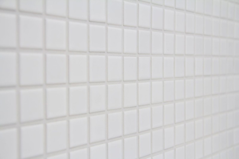 Mosaico de cerámica blanco mate bañera revestimiento cocina azulejo MOS18-0111