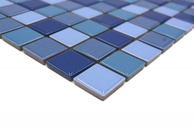 Mosaico de cerámica azul verde turquesa brillante mosaico azulejo backsplash MOS18-0408