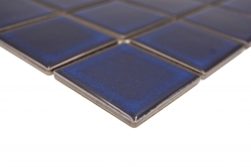 Mosaico de cerámica azul cobalto azul oscuro brillante backsplash MOS14-0405