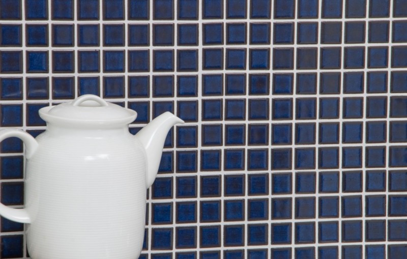 Mosaico de cerámica azulejos de mosaico COBALT AZUL AZUL OSCURO brillante azulejo backsplash cocina cuarto de baño MOS18-0405