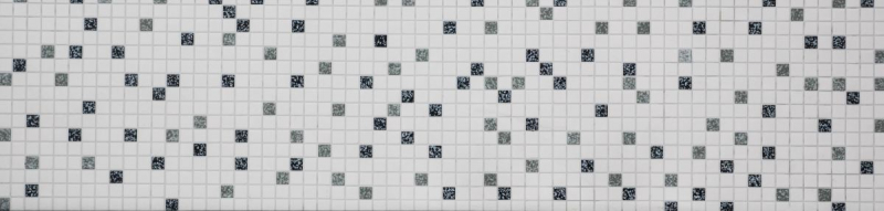 Muestra de mano mosaico azulejo de cerámica mosaico blanco negro gris estructura suelo baño MOS18-0307_m