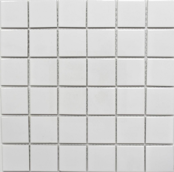 Azulejo de mosaico de cerámica blanco brillante azulejo espejo pared del baño MOS16B-0101