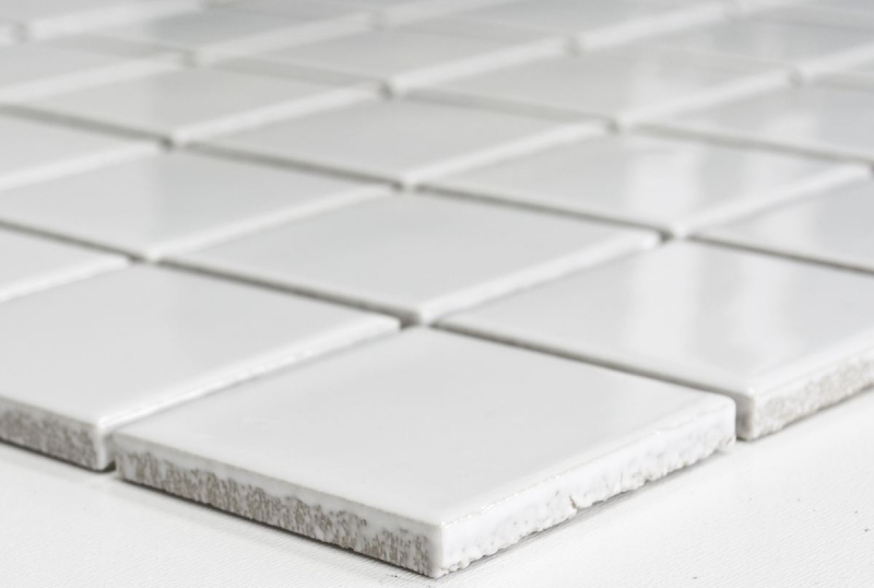 Azulejo de mosaico de cerámica blanco brillante azulejo espejo pared del baño MOS16B-0101