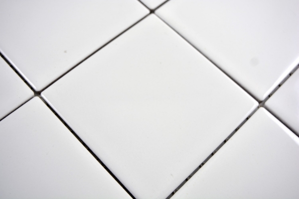 Muestra de mano mosaico azulejo cerámica blanco brillante azulejo backsplash cocina MOS23-0101_m