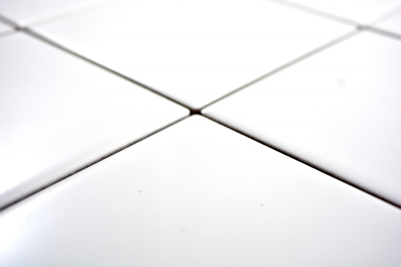 Muestra de mano mosaico azulejo cerámica blanco brillante azulejo backsplash cocina MOS23-0101_m