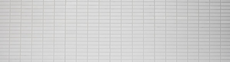 Muestra de mano mosaico azulejo cerámica varillas blanco brillante azulejo backsplash cocina MOS24-0102_m