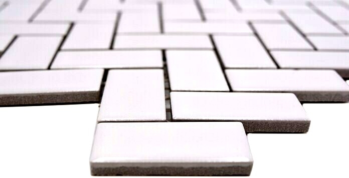 Espiga mosaico azulejo de cerámica blanco brillante azulejo de la cocina azulejo de la pared MOS24-CHB5WG