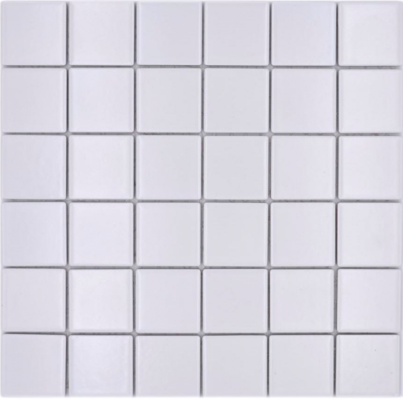 Mosaico de cerámica blanco mate azulejo espejo pared del baño MOS16B-0111