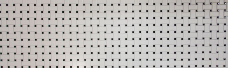 Muestra de mano mosaico azulejo cerámica cesta blanco mate negro mate MOS13-CBAS19_m