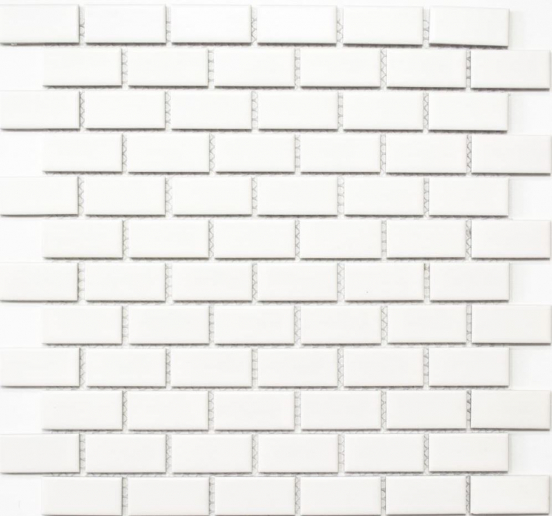 Mosaico compuesto ladrillo deslizamiento ladrillo cerámico blanco mate revestimiento de bañera MOS24-03WM