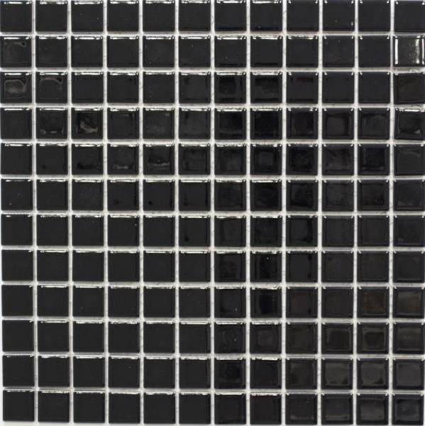 Muestras de mano mosaico azulejo NOCHE NEGRO GLOSSY salpicadero de cocina MOS18D-0301_m