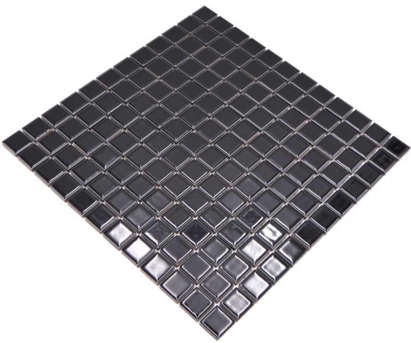 Muestras de mano mosaico azulejo NOCHE NEGRO GLOSSY salpicadero de cocina MOS18D-0301_m