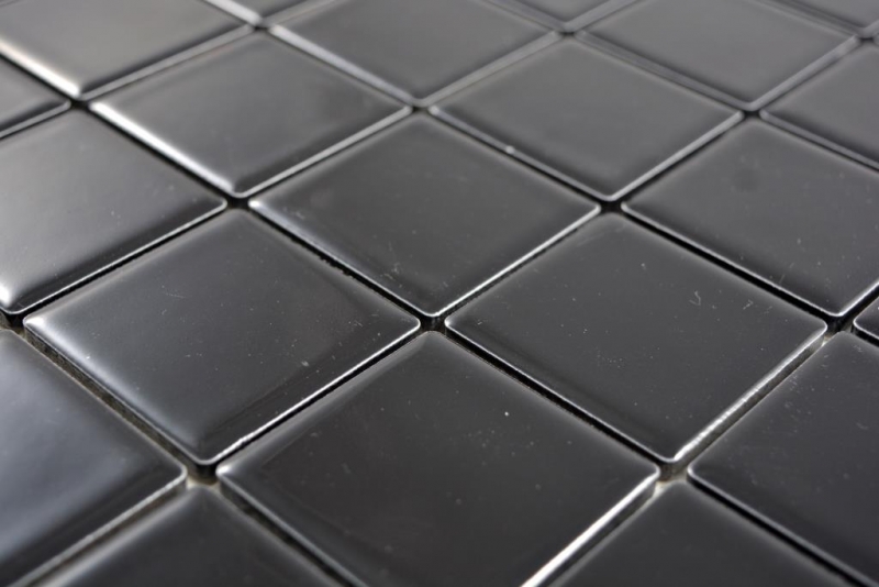 Azulejo de mosaico de cerámica negro de alto brillo azulejo backsplash cocina splashback MOS16B-0301