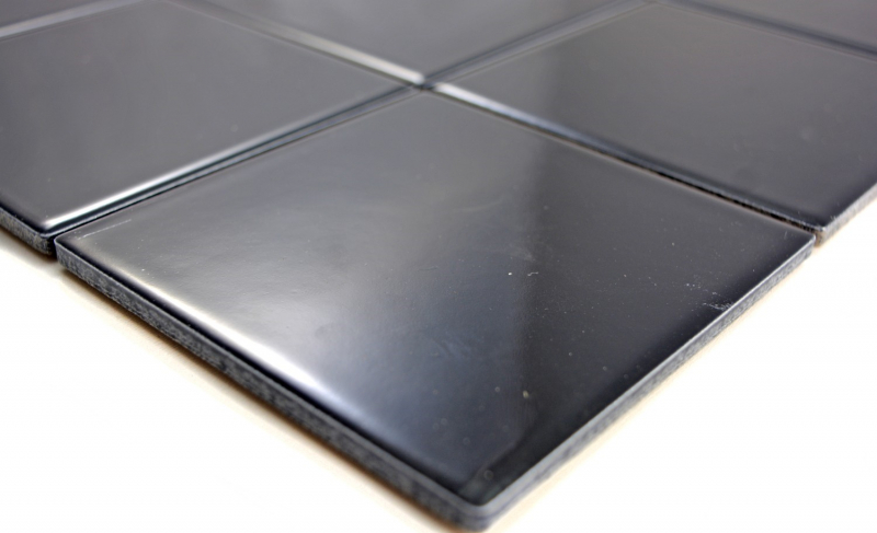 Muestra de mano mosaico azulejo cerámica negro brillante azulejos azulejos de pared azulejos de baño MOS23-0301_m