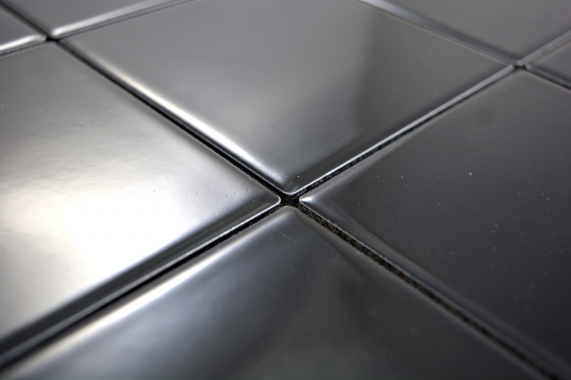 Muestra de mano mosaico azulejo cerámica negro brillante azulejos azulejos de pared azulejos de baño MOS23-0301_m