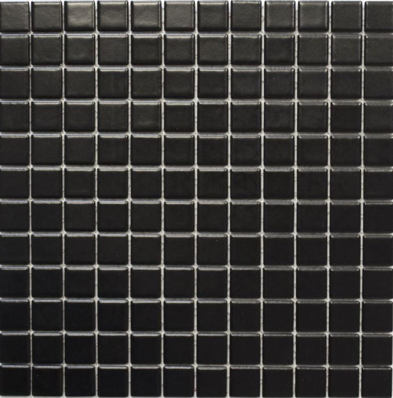 Mosaico de cerámica azulejos de mosaico negro mate azulejo backsplash cocina MOS18D-0311