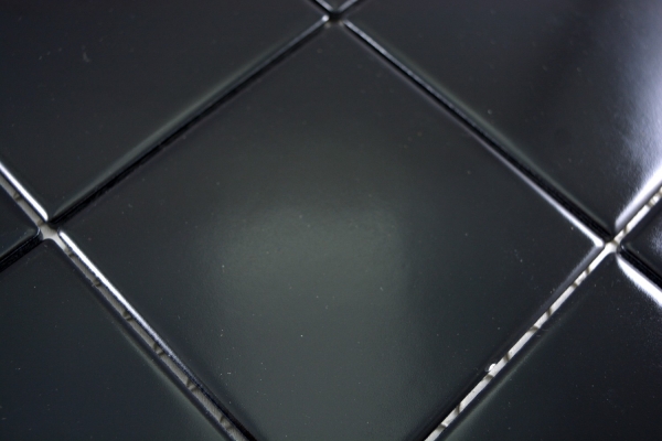 Muestra de mano mosaico azulejo cerámica negro mate azulejo de baño WC MOS23-0311_m