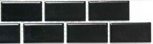 Muestra de mano mosaico azulejo cerámica ladrillo negro mate pared de ducha MOS24-04BM_m