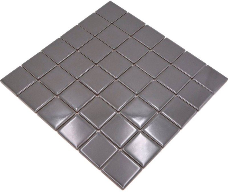 Azulejo de mosaico de cerámica de metal gris brillante azulejo backsplash pared de la cocina MOS16B-0204