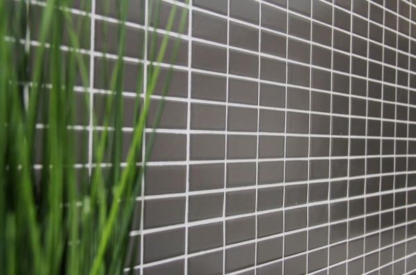 Mosaico de azulejos de cerámica de metal gris varillas de metal mate MOS24B-0211_f