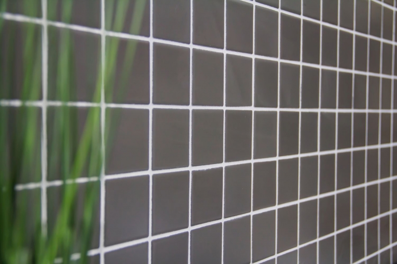 Azulejo de mosaico de cerámica gris metal mate azulejo backsplash cocina backsplash MOS16B-0211