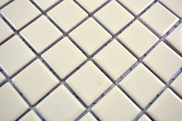 Muestra de mano mosaico azulejo magnolia beige mate backsplash mosaico de cerámica MOS18D-1911_m