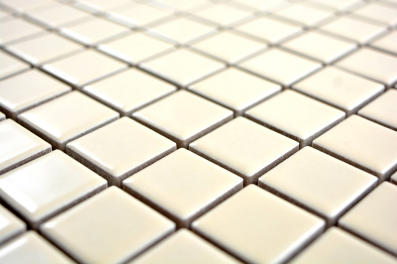 Muestra de mano mosaico azulejo magnolia beige mate backsplash mosaico de cerámica MOS18D-1911_m